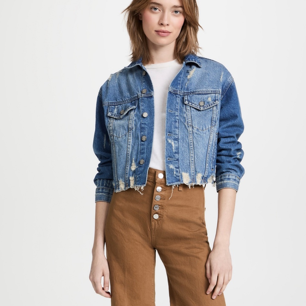 Harvey Boyish Denim Distressed Jacket